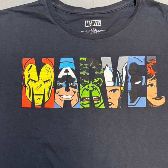 Marvel Avengers Tshirt Team Logo Adult Men's Graphic T-Shirt Large Marvel - Picture 4 of 6